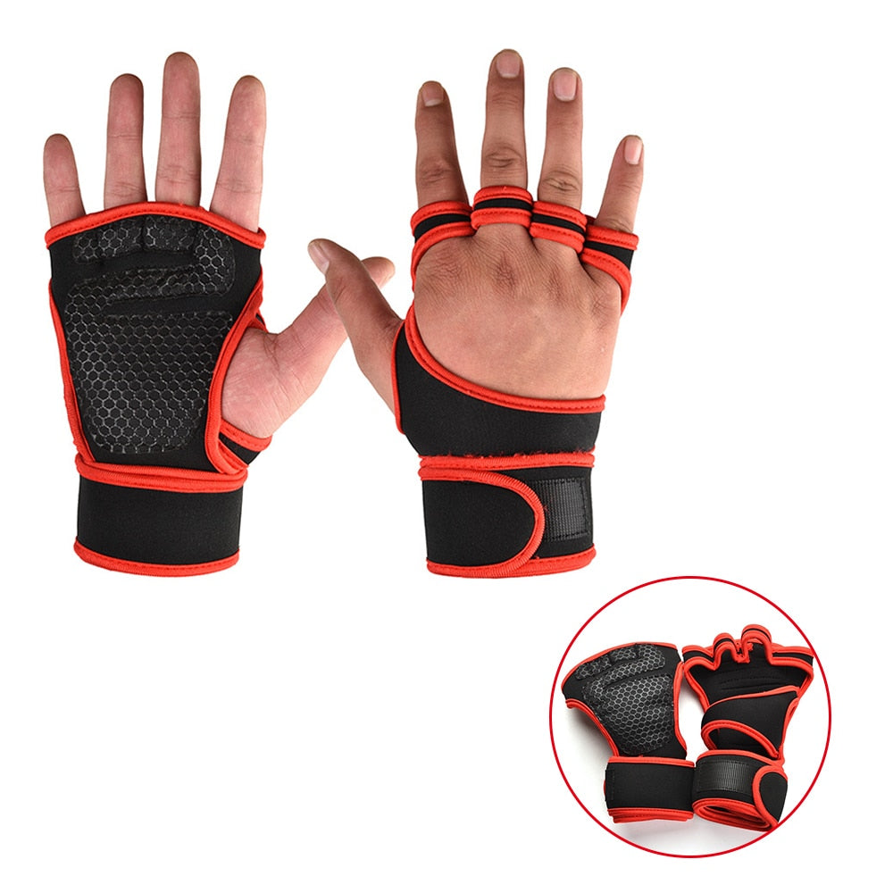1 Pairs Weightlifting Training Gloves for Men Women Fitness Sports